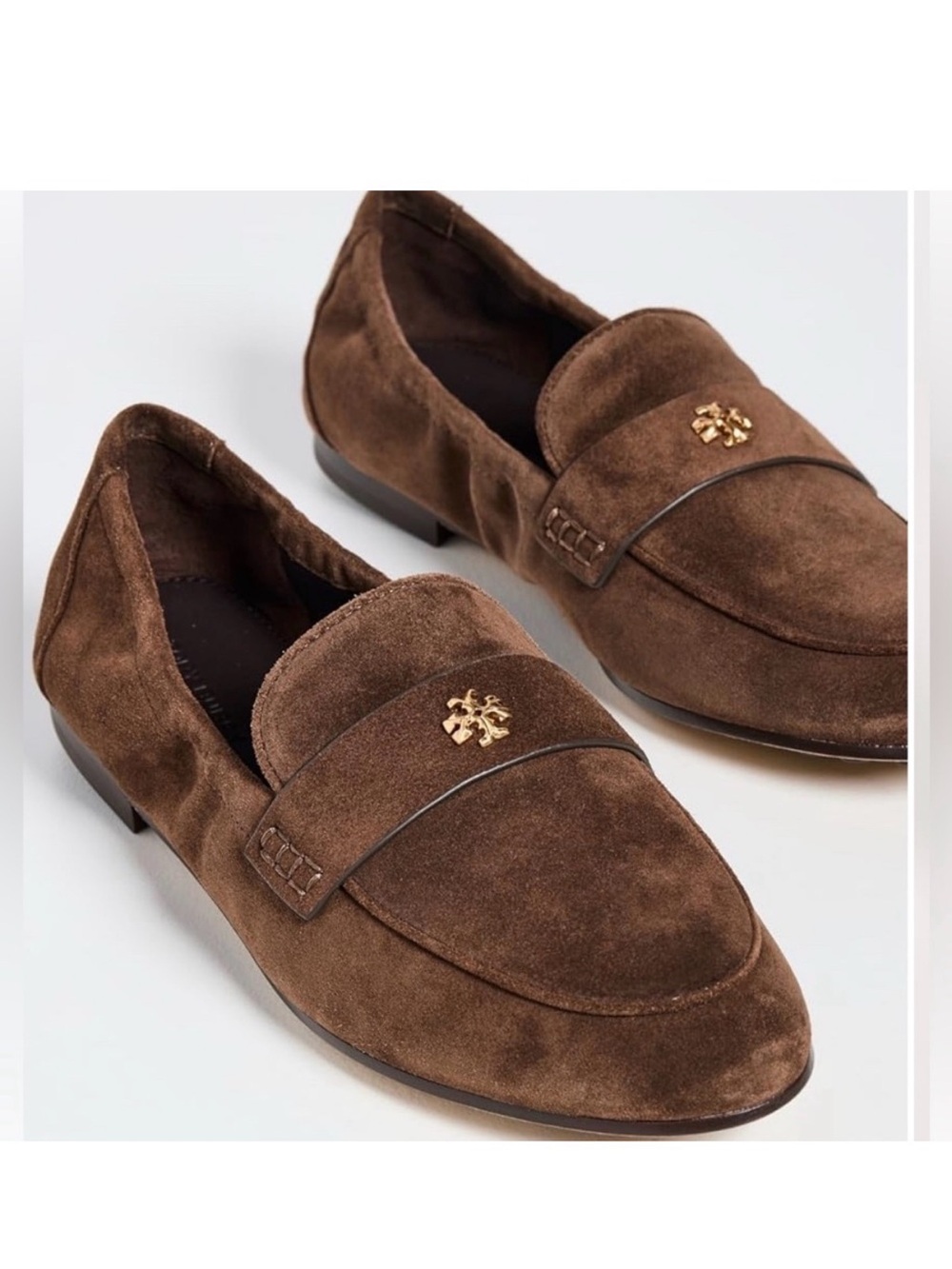 NEW Tory Burch size 6.5 Suede Ballet Loafer Brown Dark Cocoa Womens shoes